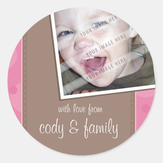 PHOTO STICKER SEAL :: cheeky spotted 1 (Front)