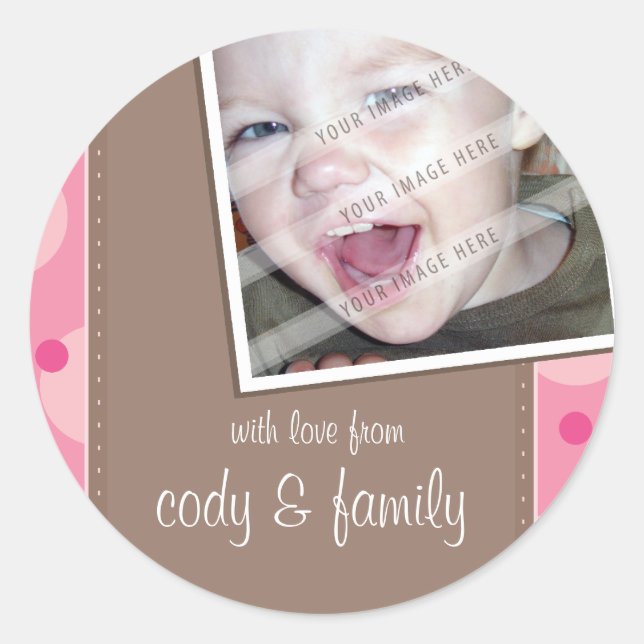 PHOTO STICKER SEAL :: cheeky spotted 7 (Front)