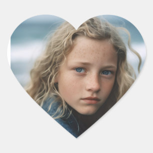 PHOTO STICKERS CUSTOM HEART SHAPED