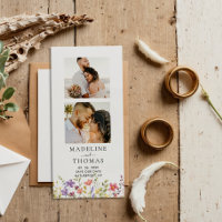 Photo Strip Floral Magnetic Wedding Save The Date