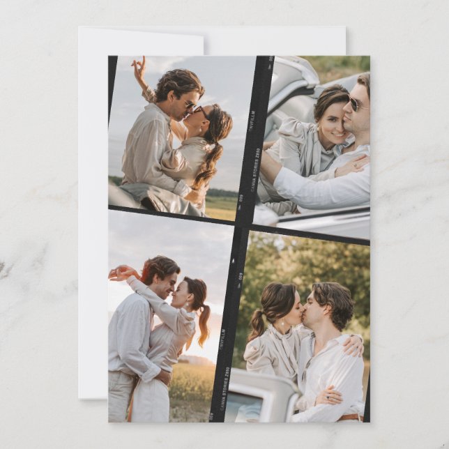 Photo Strip Modern Wedding Save the Date (Front)