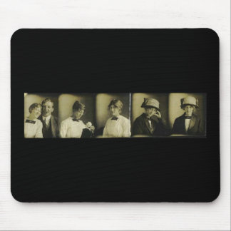 Photo Strip of old fashioned romantic woman Mouse Mat