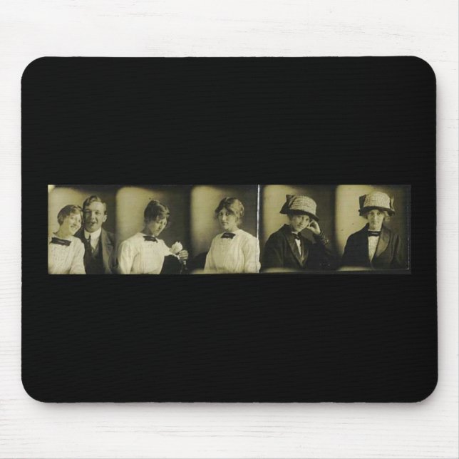 Photo Strip of old fashioned romantic woman Mouse Mat (Front)