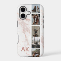 Photo Strip Pink Marble Personalised Initials