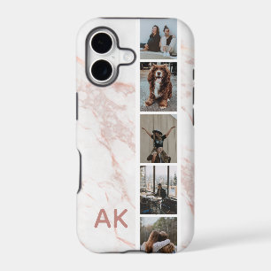 Photo Strip Pink Marble Personalised Initials