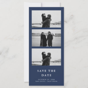 Photo Strip QR Code Navy Blue Wedding