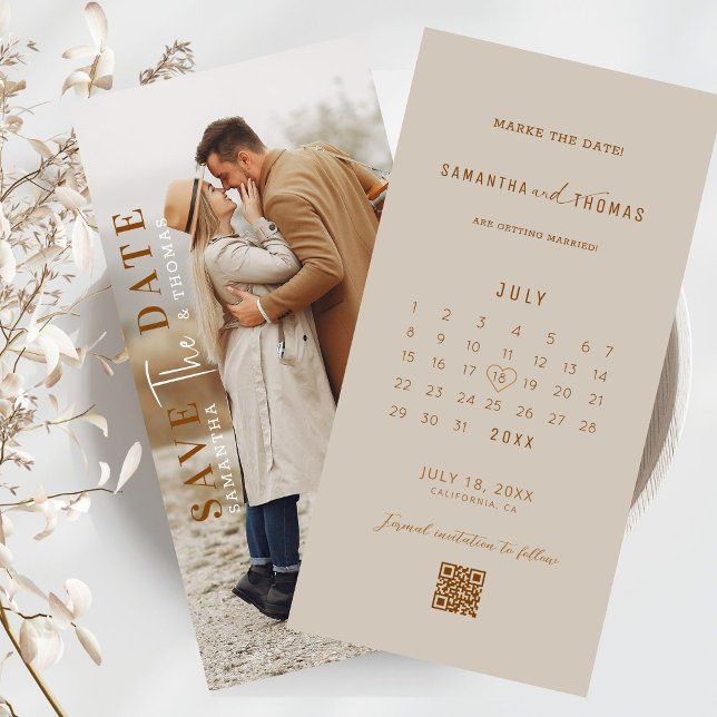 Photo Strip QR Code Wedding Save The Date  (Creator Uploaded)
