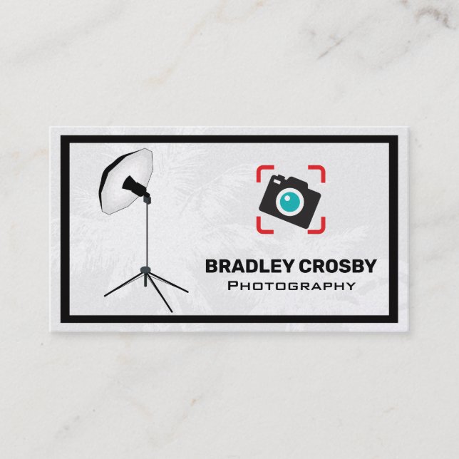 Photo Studio Light and Camera Business Card (Front)