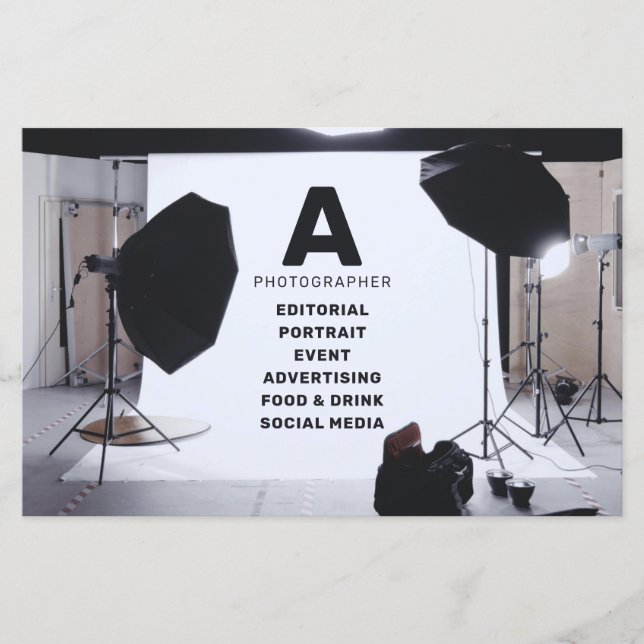 Photo studio photographer flyer (Front)