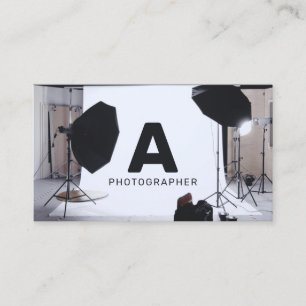 Photo studio session inspired business card