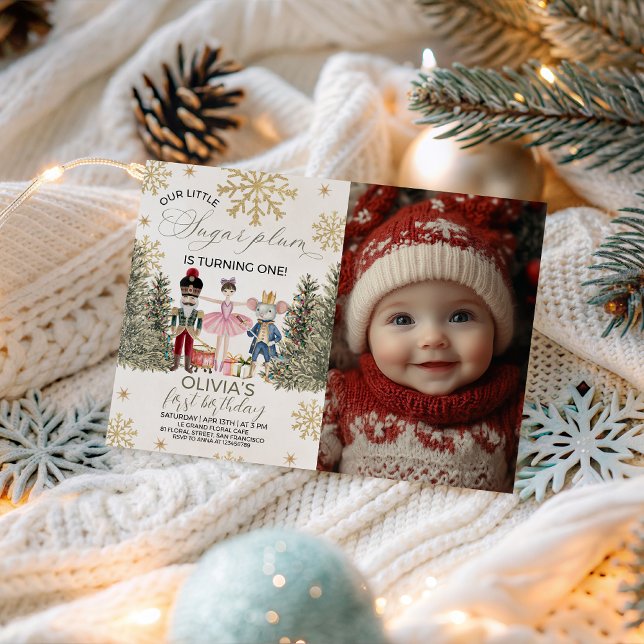 Photo Sugar Plum Nutcracker Invite (Creator Uploaded)
