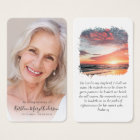 Photo Sunset Memorial Prayer Card