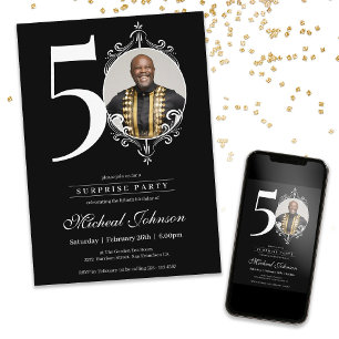 Photo Surprise 50th Birthday Party Invitation