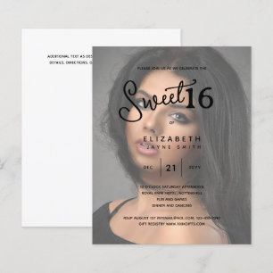 PHOTO SWEET 16 Modern Elegant Budget Birthday