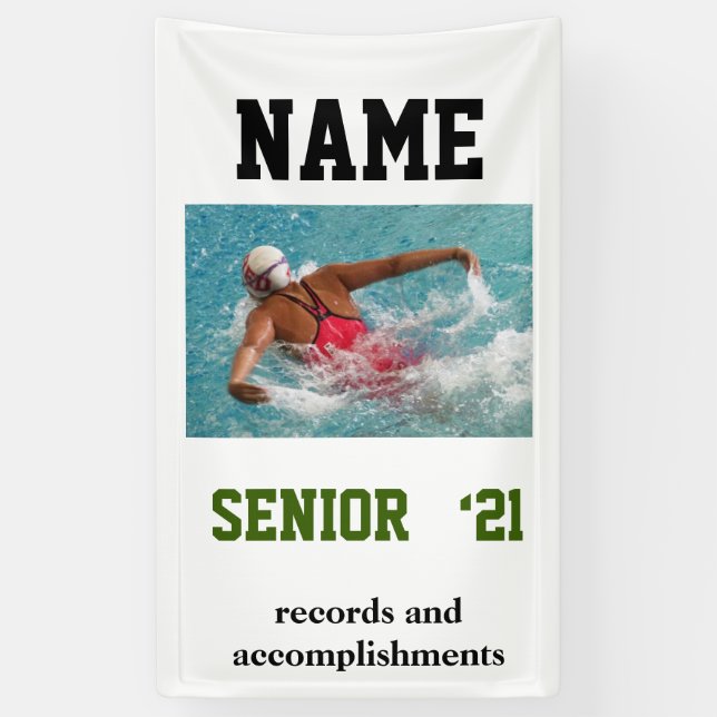 Photo Swim Team Design Banner (Vertical)