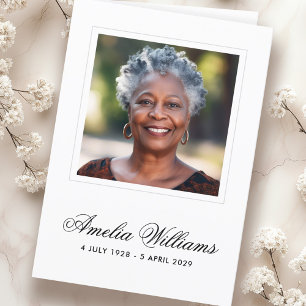 Photo sympathy bereavement thank you folded card