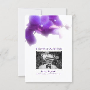 Photo Sympathy Funeral Floral Thank You Card