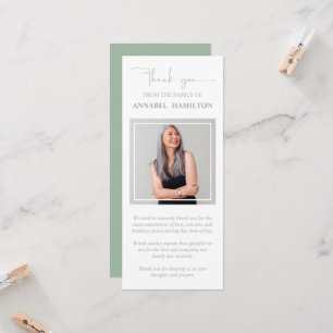 Photo Sympathy Memorial Thank You Invitation