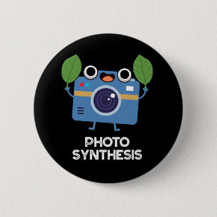 Photo Synthesis Funny Camera Pun Dark BG 6 Cm Round Badge