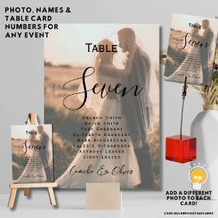 ⭐PHOTO TABLE NUMBER CARD - Overlay Opaque