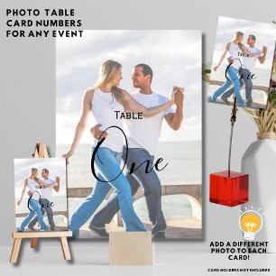 ⭐PHOTO TABLE NUMBER CARD - Simple Overlay Opaque