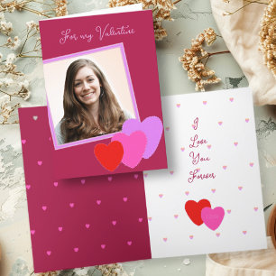 Photo Template Be My Valentine Folded Card