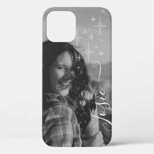 Photo Template Calligraphy Handlettering Stars iPhone 12 Case