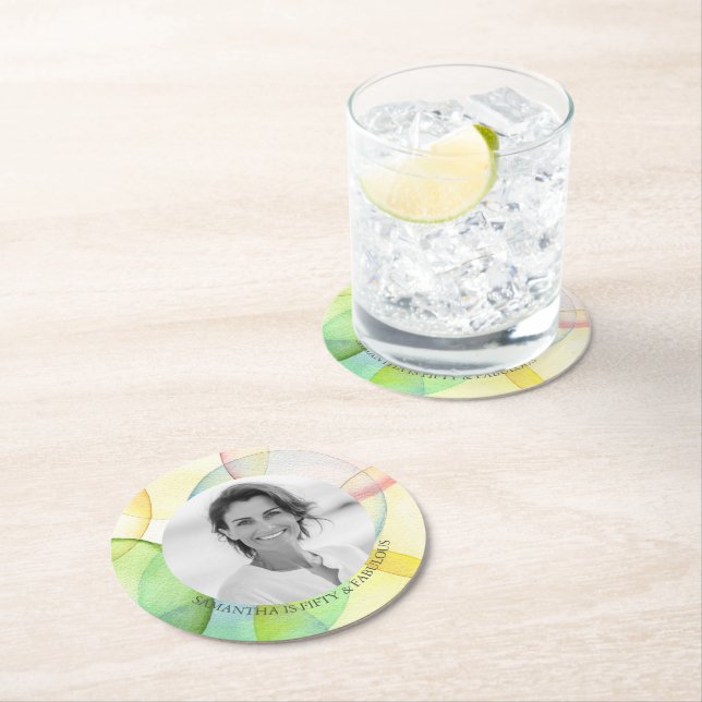 Photo Template Coasters Birthday Party Theme (Insitu)