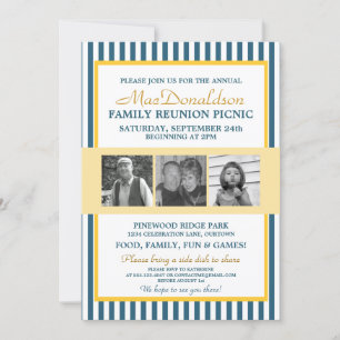 Photo Template Family Reunion Invitations