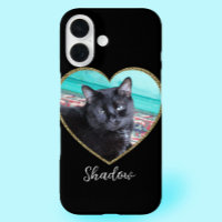 Photo Template Glitter Heart With Pet Custom Name