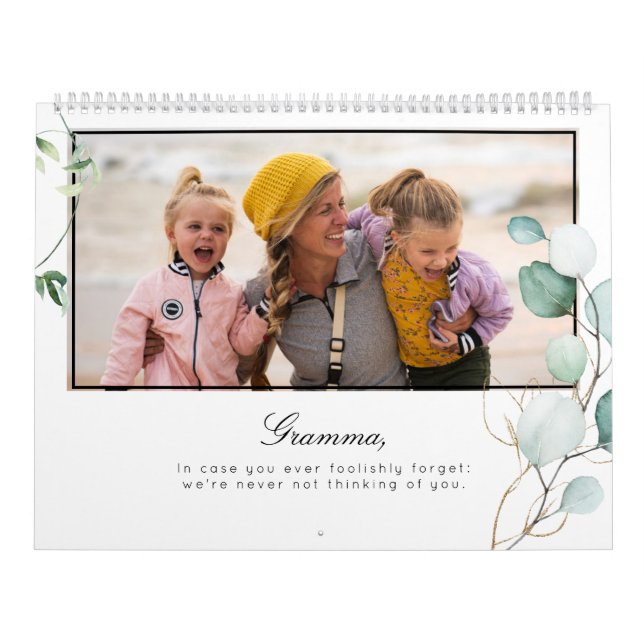 Photo Template Greenery Grandma ID931  Calendar (Cover)