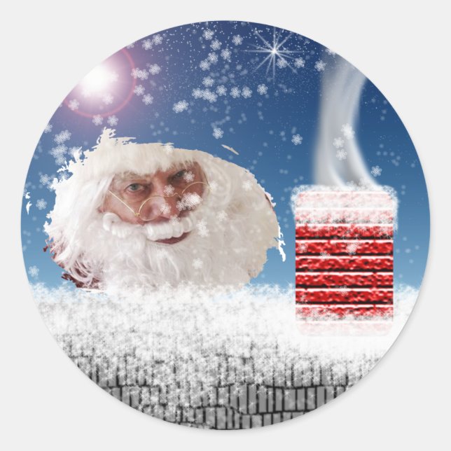 Photo Template Holiday Christmas Envelope Seals (Front)