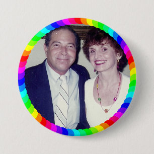 Photo Template, Multicolored frame 7.5 Cm Round Badge
