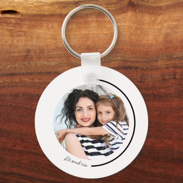 Photo Template, Mum, I Am  Key Ring (Front)