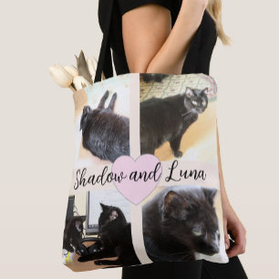 Photo Template Pet Friends With Custom Name Tote Bag