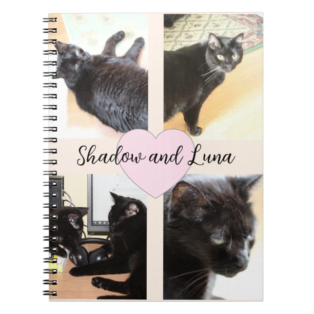 Photo Template Pet Friends With Custom Names Notebook (Front)