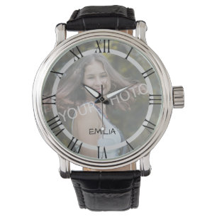 Photo Template Roman Numerals Simple Elegant Style Watch
