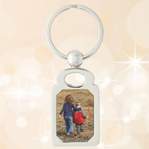 PHOTO TEMPLATE Silver Metal Keychain Grandma Gift