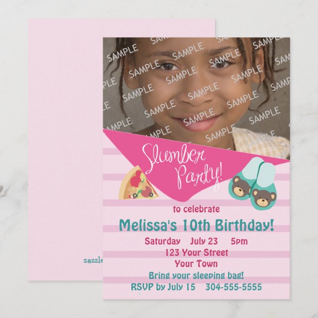 Photo Template Slumber Party (Front/Back)