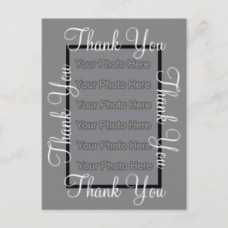 Photo Template Thank You Wedding Postcard