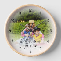 Photo Template w/ Custom Text Clock