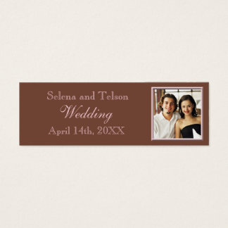 Photo Template Wedding Announcement Brown Pink