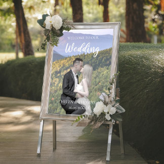 Photo Template Wedding Welcome Sign Poster