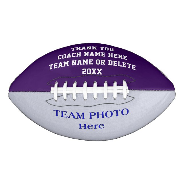 Photo, Text and Your Colours Personalised Football American Football (Front)