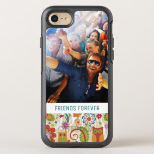 Photo & Text Colour Floral and Owl OtterBox Symmetry iPhone 8/7 Case