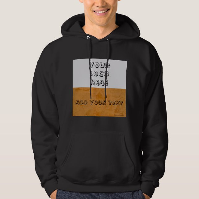Photo Text Logo Bold Graphic Hoodie (Front)