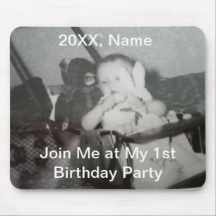 Photo Text Name Year, Customize, Keepsake  Mouse Mat