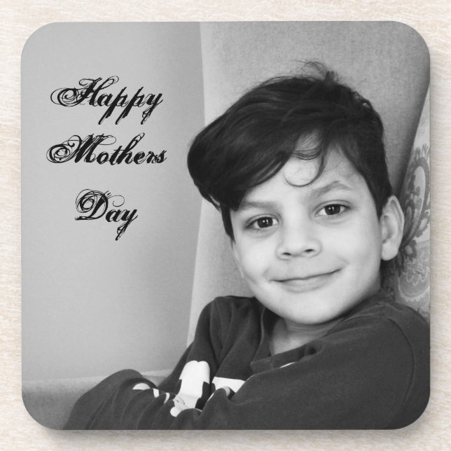 photo text template personal Mothers day Coaster (Front)