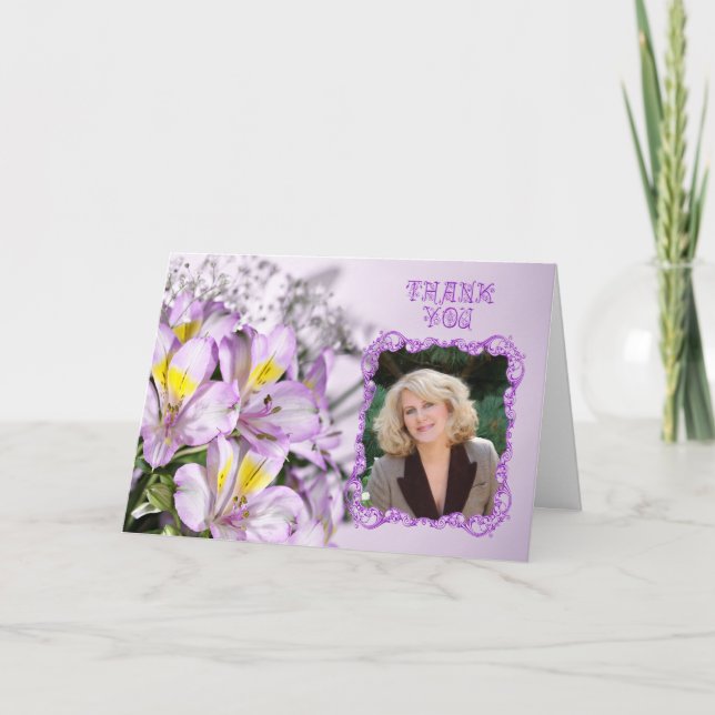 Photo thank you alstromeria lilies (Front)