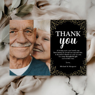 Photo Thank You Black Gold Card